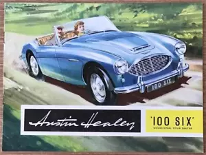AUSTIN HEALEY 100 SIX Car Sales Brochure c1956 #1334/4/B - Picture 1 of 5
