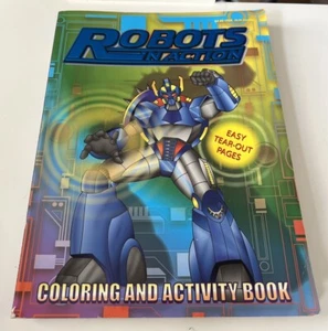 Vintage 2005 Robots In Action Coloring Book Unused - Picture 1 of 10