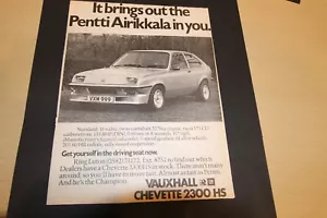 Original 1979 magazine advert: VAUXHALL CHEVETTE 2300 HS frame-ready wall-art - Picture 1 of 1