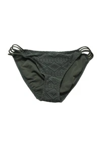 Hula Honey Olive Green Crochet Strappy-Side Hipster Bikini Bottom L - Picture 1 of 3