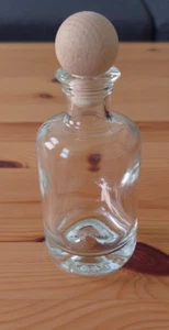 20 x 100ml Glasflasche weiß mit Holzstopfen - Bild 1 von 4