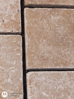 TRAVERTINE TILES  10x10x1cm New From B And Q Colors Range  SAMPLES. - Image 1 of 4
