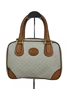 GUCCI Supreme Leather GG Monogram Lightweight Signature Logo Tan Boston BAG - Picture 1 of 24