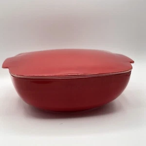 Cazuela cuadrada de vidrio rojo Pyrex vintage 525B A-16 cuenco cubierto tapa 525-C - Imagen 1 de 19