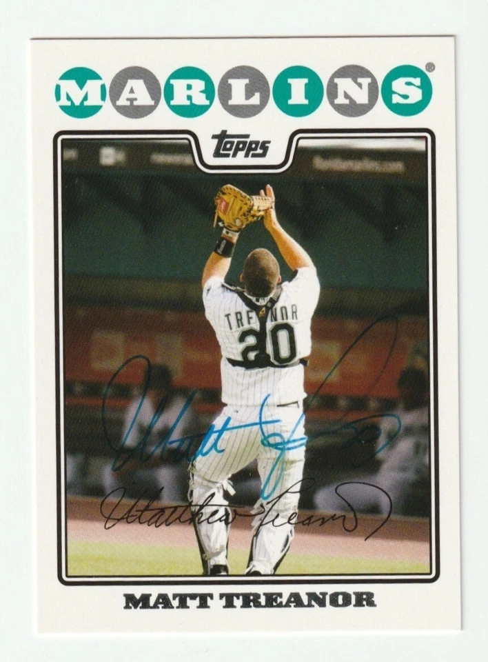 Matt Treanor Signed 2008 Topps Updates Card UH75 Auto Marlins Autograph COA - Image 1 of 1