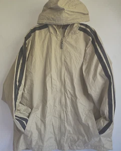 KENPO Windbreaker Jacket Men XL Hoodie Lined Zipper Water Resistant Tan Black - Picture 1 of 11