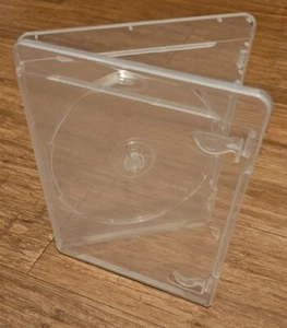 10 X Single Clear DVD/CD/BLU RAY Cases with c. 9mm Thin Spine Blu-Ray case THIN - Photo 1/4