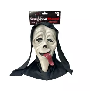 Scream Ghostface Gruselfilm Whassup Zunge Stoned Maske Geistergesicht Kostüm NEU - Bild 1 von 9