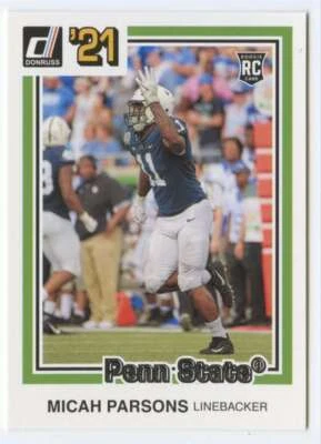 2021 Panini Chronicles Draft Picks Donruss Retro #27 Micah Parsons Rookie RC - Image 1 of 2