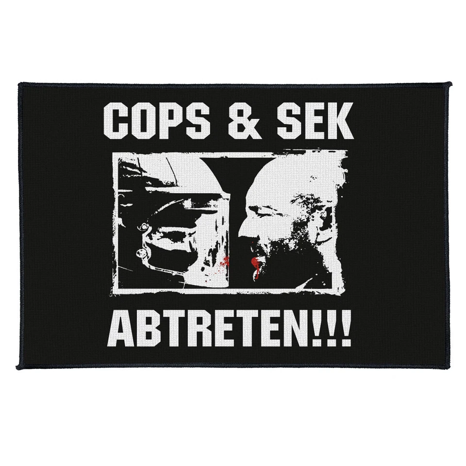 Fußmatte Cops und SEK ABTRETEN hardcore biker ultras rapper mc kategorie fuck - Bild 1 von 1