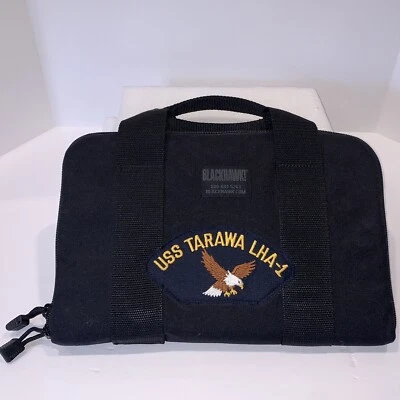 USS TARAWA LHA-1 Blackhawk Pistol Handgun Bag Tactical Black Nylon NEW - Image 1 of 4