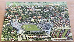 Vintage 1930's Tichnor Brothers Inc. Postcard-Orange Bowl Stadium-Unused - Foto 1 di 2