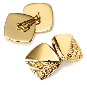 11th Doctor Who MATT SMITH Gold CUFFLINKS by Magnoli Clothiers - Picture 1 of 1