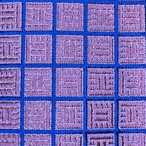 £125 THOMAS PINK MENS PINK & BLUE SQUARE WEAVE 100% SILK TIE FRENCH MADE Y6 - Picture 1 of 8