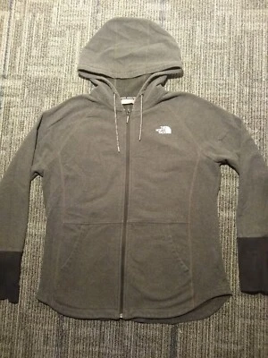 Chaqueta elástica con capucha y cremallera completa gris XL The North Face para mujer al aire libre  Foto 1 de 4