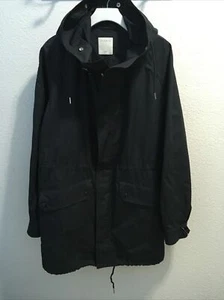 Sandro Men’s Army Long Parka Coat Navy Size M  - Picture 1 of 9