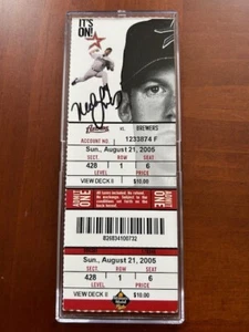 2005 Houston Astros Autographed Season Ticket, Signed by Mike Lamb - Picture 1 of 2