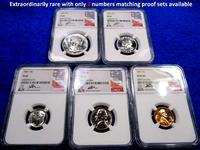 1964 US Proof Set 1 OF 4 SETS KNOWN PR69 ULTRA RARE SIGNED BY DAVID MOTL NGC TV - Image 1 of 4