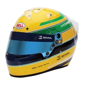 Bell KC7-CMR Kart Helmet Ayrton Senna +Free HP Helmet Bag, Smoke ML Blue Shield - Foto 1 di 9