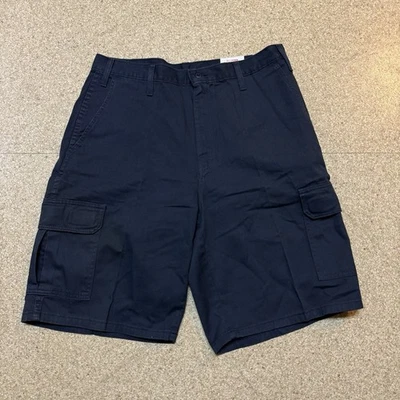 NWT Dickies Cargo Shorts Mens 34 Navy Blue Cotton 10" Inseam Workwear Utility - Image 1 of 4