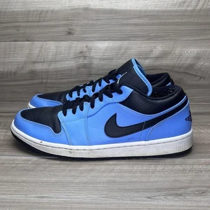 Nike Air Jordan 1 Low University Blu Nero Sneakers Uomo Taglia 11 553558-403 - Foto 1 di 9