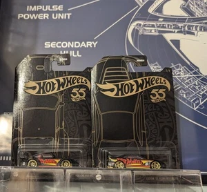 Hot Wheels 55th Anniversary Black Gold Porsche 993 GT2, 01 Acura Integra GSR - Picture 1 of 5