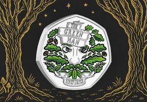 2025 Jersey Myths and Legends - The Green Man 50p Fifty 50 Pence Colour Coin BU - Bild 1 von 1