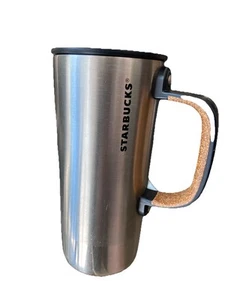 Taza de colección 2012 Starbucks acero inoxidable 12 oz mango forrado de corcho vaso alto - Imagen 1 de 8
