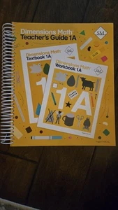 Brand New Dimensions Math Teacher Guide 1A Singapore Math Book - Picture 1 of 4