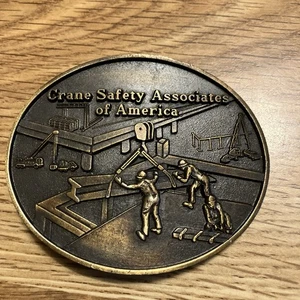 Rara fibbia da cintura western classica vintage Gru Safety Associates Of America - Foto 1 di 2