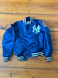 VTG 80's New York Yankees Satin Bomber Starter Baseball Jacket Size M MED, USA - Picture 1 of 11
