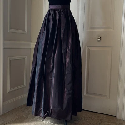 Jeanne Women's Taffeta Maxi Skirt In Deep Purple 8 Whimsigoth Fairy Formal Party - Image 1 of 4