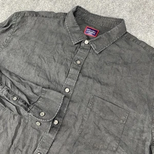 UNTUCKit Hemd Herren 3XL schwarz Cabardes WR Relaxed 100% Leinen Knopfleiste 40547 - Bild 1 von 12