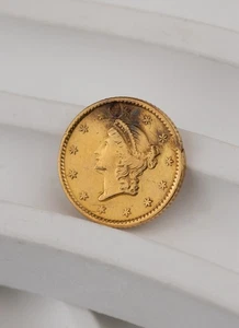 1853 $1 Gold US Dollar Type 1 Liberty (altered surface) -  364b - Picture 1 of 4