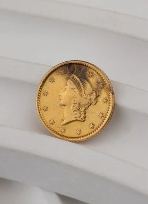 1853 $1 Gold US Dollar Type 1 Liberty (altered surface) -  364b - Image 1 of 4