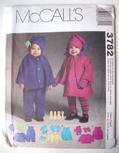 Infant Baby jacket jumper hat mittens pattern 3782 Size S M L XL UNCUT - Picture 1 of 2
