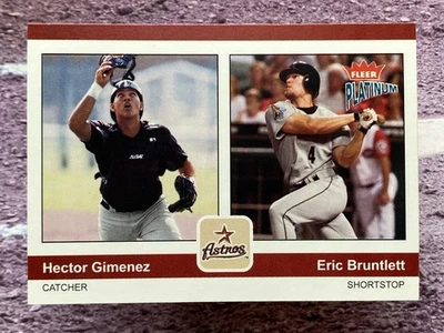 Fleer Platinum 2004 Héctor Giménez Eric Bruntlett #194 Houston Astros Foto 1 de 2