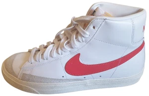 Nike Blazer Mid White Red Leather High Top Trainers UK 5.5 EUR 9 - CZ1055-101 - Picture 1 of 7