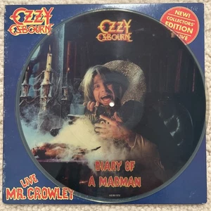 1981 Vintage OZZY OSBOURNE Diary Of A Madman Picture Disc with Sleeve - Picture 1 of 8