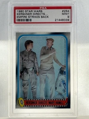 1980 Topps Star Wars Empire Strikes Back Card #254 Kershner Mark Hamill PSA 9 - Image 1 of 2