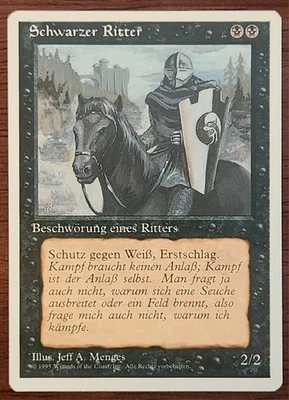 Black Knight MTG Core Set 4th Edition German LP Magic The Gathering - Image 1 of 2