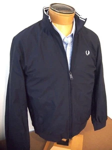 Fred Perry  Full Zip Brentham Windbreaker Sports Jacket NWT M $220 Navy Blue - Picture 1 of 15