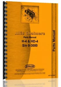 Catálogo manual de piezas de rastreo Allis Chalmers H4 HD4 SN# 0-3000 - Imagen 1 de 7