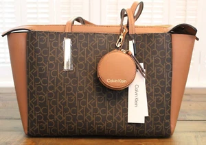 Calvin Klein Tasche / braun CK Monogram / 2 in 1 mit Geldbörse - Bild 1 von 9