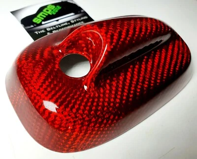 Mini Cooper Gen 3 F55 Rosso Fibra di Carbonio Sport Palo Antenna Base Cover  - Immagine 1 di 3