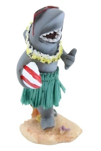 Hawaiian Hula Shark w Surfboard Miniature Dashboard Doll - Mano, 4" Doll for Car - Picture 1 of 5