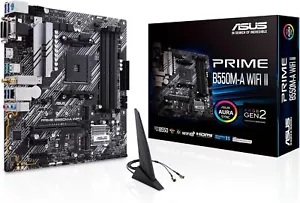 ASUS PRIME B550M-A WiFi II AMD AM4 Motherboard MicroATX SATA 6Gb/s DDR4 [NEW] - Picture 1 of 9