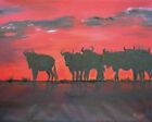 African Wildebeest Original Art DAN BYL PAINTING Modern Contemporary Huge 4x5ft