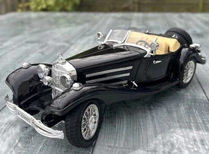 1:20 Bburago 1936 MERCEDES-BENZ 500K ROADSTER Black Vintage 1989-94 - Picture 1 of 22