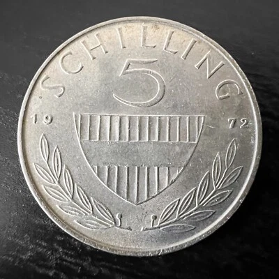 1972 5 Schilling Austria Old Vintage World Coin KM#2889a - Image 1 of 3